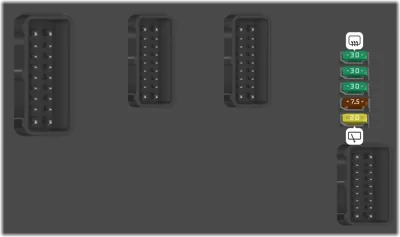 Caja de fusibles en el compartimento de equipaje (N.º 2)
