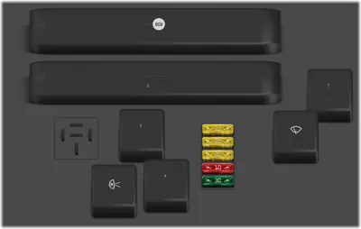 Caja de fusibles en el compartimento del motor