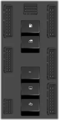 Reles en el panel de instrumentos del lado del pasajero.