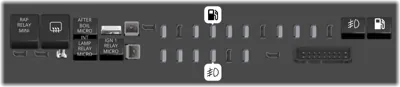 Bloque de fusibles trasero debajo del asiento (lado del pasajero)