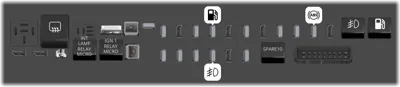 Bloque de fusibles trasero debajo del asiento (Lado del pasajero)