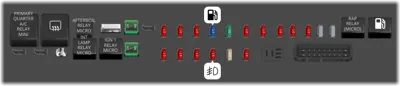 Bloque de fusibles trasero debajo del asiento (lado del pasajero)