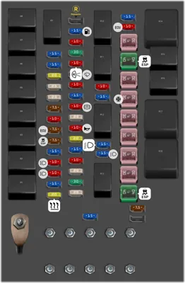 Caja de fusibles en el compartimento del motor (Ver. 2)