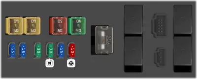 Caja de fusibles en el compartimiento del motor [Alto]