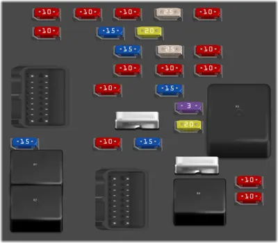 Bloque de Fusibles del Tablero de Instrumentos
