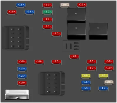 Bloque de Fusibles del Tablero de Instrumentos