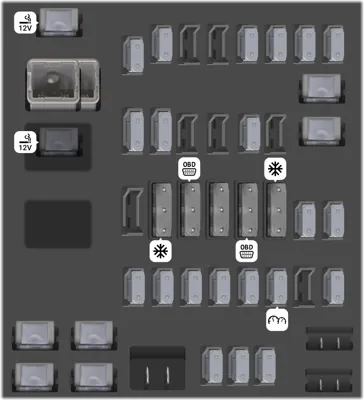 Bloque de fusibles del tablero de instrumentos (Izquierdo)