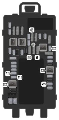 Bloque de fusibles del tablero de instrumentos - Derecho (Frontal)