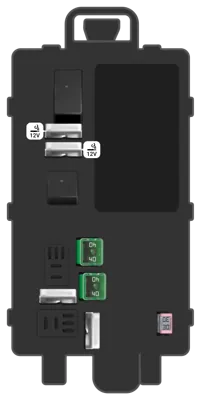 Bloque de fusibles detrás del panel de instrumentos (Derecho)