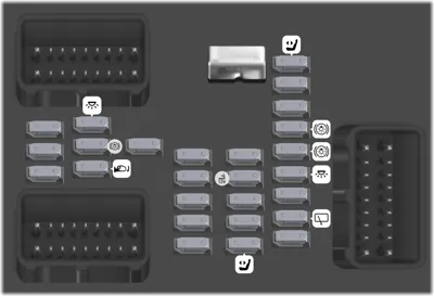 Bloque de fusibles en el tablero de instrumentos