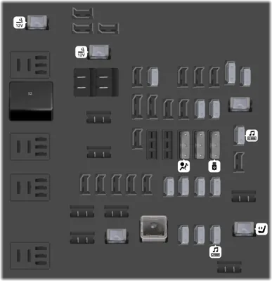 Bloque de fusibles del tablero de instrumentos (Derecho)