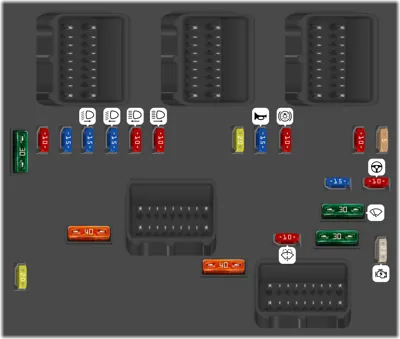 Fusibles del compartimento motor