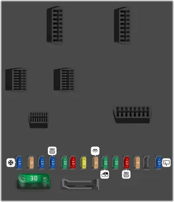 FUSIBLES PANEL DE INSTRUMENTOS LADO DERECHO