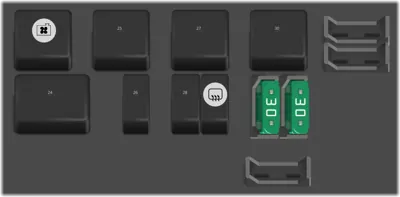 Caja de fusibles, detrás