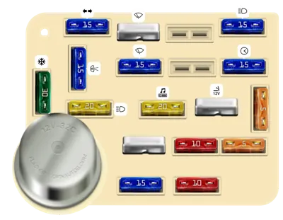Caja de fusibles del compartimento de pasajeros