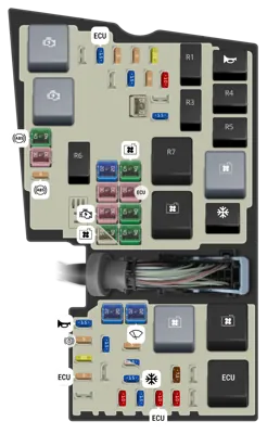 Caja de fusibles del compartimento motor
