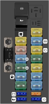 Caja de fusibles del compartimento del motor