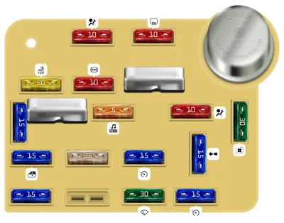 Panel de fusibles del compartimiento de pasajeros