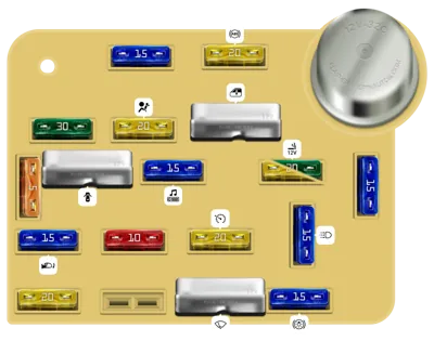 Panel interior de fusibles