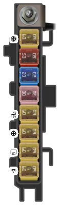 Fuses in the engine compartment