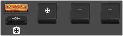 Caja de relés auxiliar (sin DRL)