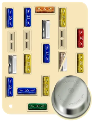 Diagrama del Interruptor de Circuito/Caja de Fusibles