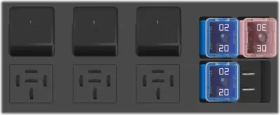 Caja de distribución eléctrica trasera 2