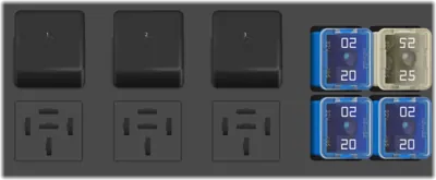 Caja de distribución eléctrica trasera 2