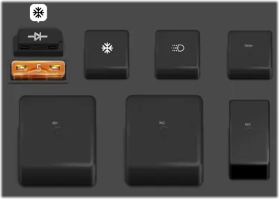 Caja de relés auxiliar (con DRL)