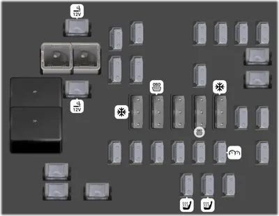 Bloque de fusibles del tablero de instrumentos (Izquierdo)
