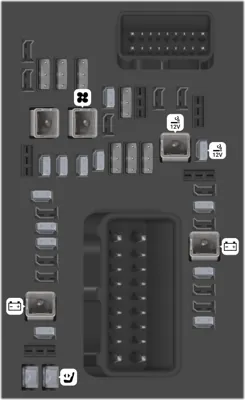 Bloque de Fusibles del Tablero de Instrumentos (Derecho - Delantero)