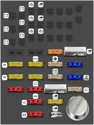 Caja de fusibles del interior