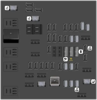 Bloque de fusibles del tablero de instrumentos (Derecho)