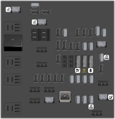 Bloque de fusibles del tablero de instrumentos (Derecho)