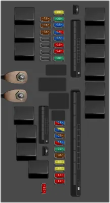 Caja de fusibles del comp artimiento del motor Tipo A