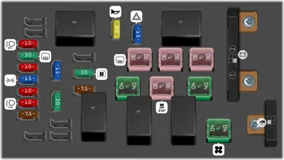 Fusiblera del Motor (PRIMARY UNDER-HOOD FUSE BOX)