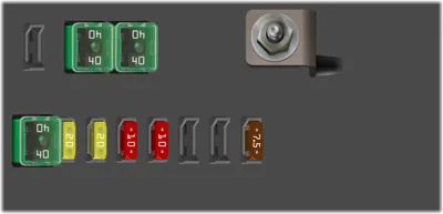Fusiblera del Motor (SECONDARY UNDER-HOOD FUSE BOX)