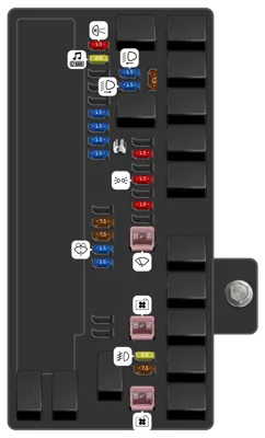 Caja de Fusibles del Compartimiento del Motor (Lado del Pasajero)