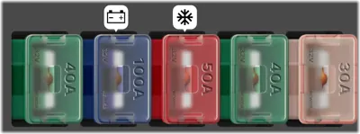 Caja de enlaces fusibles