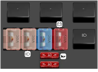 Engine compartment fuse box