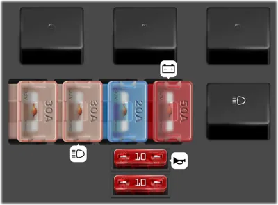 Engine compartment fuse box