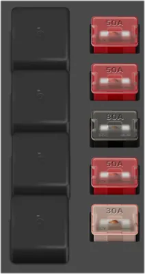 Panel de fusible del compartimiento del motor (Sólo diésel)