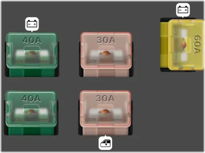 Engine compartment fuse box