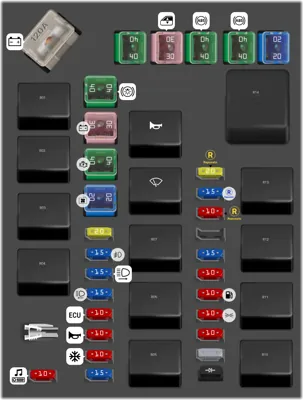 Compartimento del motor (Motor de gasolina)