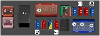Caja de fusibles del compartimento del motor n.º 2 (Versión 2)