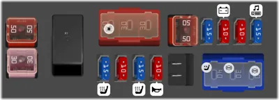 Caja de fusibles en el compartimiento del motor N°2 (Versión 2)
