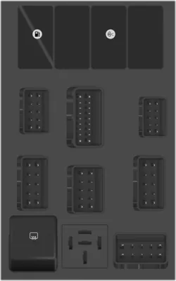 Caja de fusibles de unión del pasajero (Trasera)