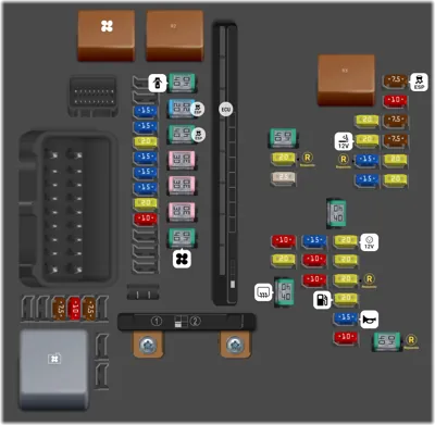Caja de fusibles del compartimento del motor