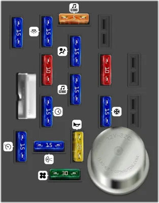 Panel de fusibles interior