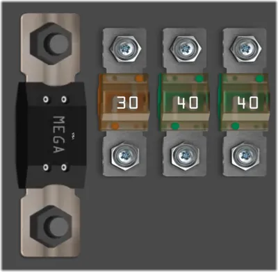 Fusibles de la ECU multifunción de la batería